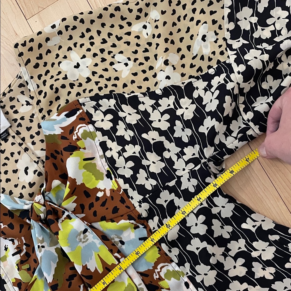 CAbi Patchwork Heart and Floral Pattern Blouse XS - image 5